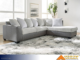 Ashley Clairette Court Alloy Sectional (2 Piece Set)