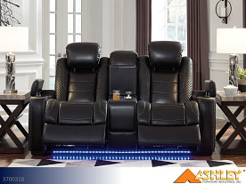 Ashley Party Time Midnight Power Motion Loveseat