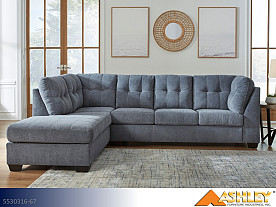 Ashley Marleton Denim Sectional ((Left Chaise))