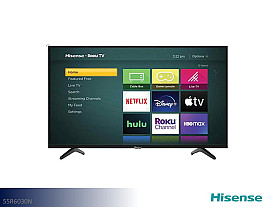 Hisense 4K Roku UltraHD Television - 55" Screen (Black)