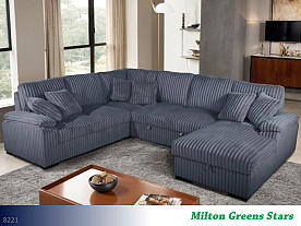 Milton Greens Stars  Dark Gray Sectional (With Pull Out Bed and Storage)