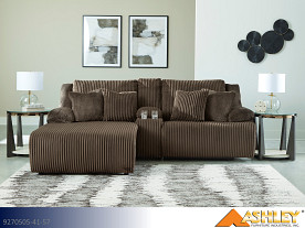 Ashley Top Tier Chocolate Motion Sectional (3 Piece Set)