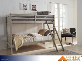 Ashley Lettner Light Gray Bunk Bed (Twin-Twin)