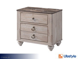 Lifestyle Jessup Whitewash Nightstand