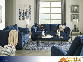 Ashley Darcy Blue Sofa and Loveseat (2 Piece Set)
