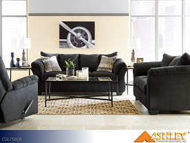 Ashley Darcy Black Sofa and Loveseat (2 Piece Set)
