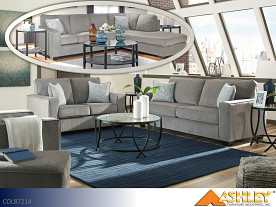 Ashley Altari Alloy Sofa and Loveseat (2 Piece Set)