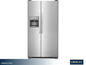 Crosley Ice & Water In Door Side by Side Refrigerator - 22.3 Cu Ft (Stainless)