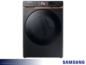 Samsung Smart with Steam Sanitize+ Front Load Electric Dryer - 7.5 Cu Ft (Brushed Black)