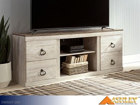 Ashley Willowton Whitewash Entertainment Stand (Large)