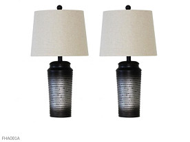 AWF Imports  Black-Silver Lamp (Pair)