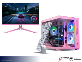Skytech-Westinghouse Aurora Gaming PC with Matching Monitor  (Pink)