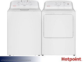 Hotpoint With Agitator Top Load Washer & Electric Dryer Set - W: 4.0cf | D: 6.2cf (White)
