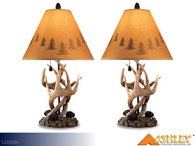 Ashley Derek Brown Poly Lamp (Pair)