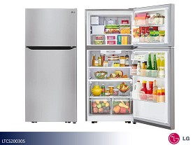 LG  Refrigerator with Top Mount Freezer - 20 Cu Ft (Stainless)