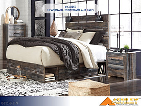 Ashley Drystan Multi Bedroom Set (Queen Bed, Chest, Nightstand)