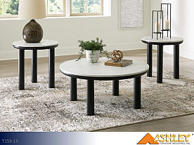 Ashley Xandrum Black/White Occasional Table Set (3 Piece Set)