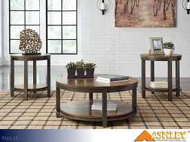 Ashley Roybeck Light Brown/Bronze Occasional Table Set (3 Piece Set)