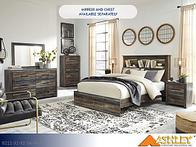 Ashley Drystan Multi Bedroom Set (Package Includes Queen Headboard, Dresser, Nightstand (Mirror and Chest Available Separately))