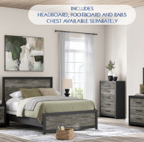 Ashley Broachmyn Black/Gray Bedroom Set (Queen Bed, Dresser, Mirror, Nightstand)